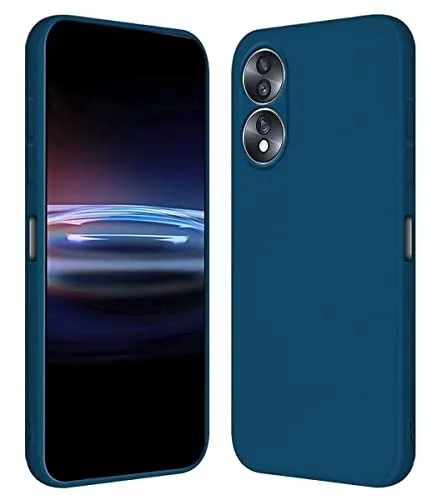 RankOne Custodia per HONOR 70 5G (6.67" Inches) Cover Morbida in Silicone TPU - Blu zaffiro