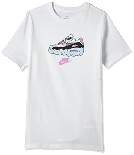 Nike Sportswear Air Max 90 Clouds Camicia, Blanco, XL Bambino