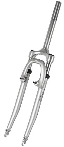 P4B - Forcella Ammortizzata 1.1/8, con Sospensione in elastomero, per Bici da Trekking da 28", Corsa della Sospensione di 30 mm, per V-Brake e Zoom