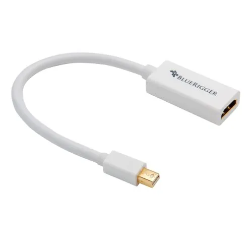Adattatore BlueRigger Premium Mini DisplayPort HDMI da maschio a femmina con cavo 15 cm - Per Unibody, MacBook Pro/Air - con Audio