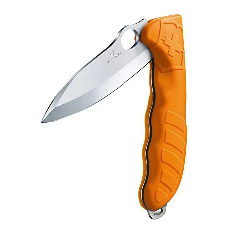 VICTORINOX coltellino svizzero Hunter Pro M (2 funzioni, lama bloccabile a una mano, custodia da cinta inclusa), arancione