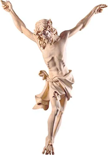 Ferrari & Arrighetti Corpo del Cristo delle Alpi per Crocifisso, Legno di Tiglio, Rifinitura: Naturale, Altezza: 20 Cm Circa - Demetz Deur
