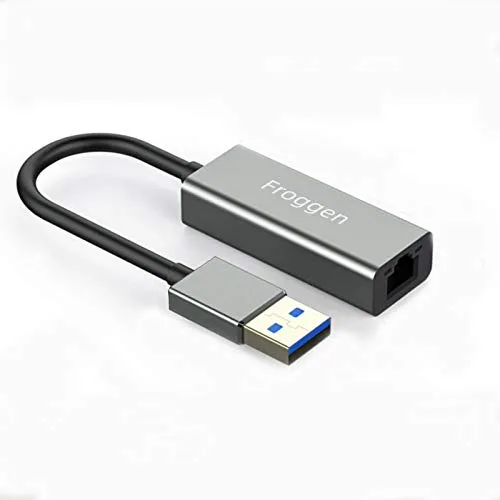 Froggen Adattatore USB Rete, USB to RJ45 Adattatore Ethernet Adattatore USB 3.0 Gigabit LAN 10/100/1000 Mbps Per Windows 10, 8.1,Mac OS
