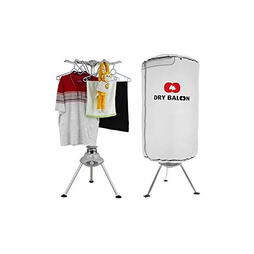 InnovaGoods - Asciugatrice per Vestiti Portatile, in Alluminio e policarbonato, Colore: Bianco, 65 x 65 x 150 cm