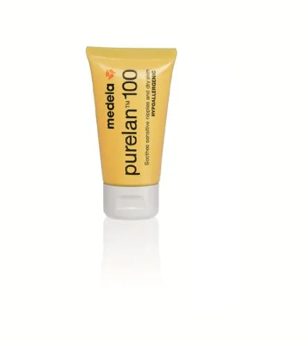 Medela, Crema da allattamento PureLan 100, per seno dolorante , Tubetto da 37 g., Giallo (Jaune)