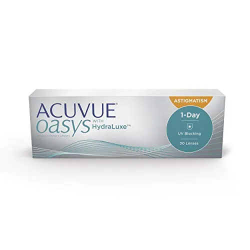 Acuvue Oasys 1-Day for Astigmatism - Lenti giornaliere morbide, 30 pezzi, BC 8,5 mm, DIA 14,3 / CYL -0,75, asse 90 / -4,25 diottrie