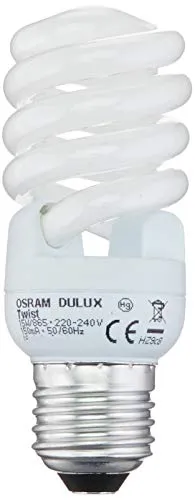 Osram Lampada Fluorescente Compatta E27, 15 W, Bianco Freddo