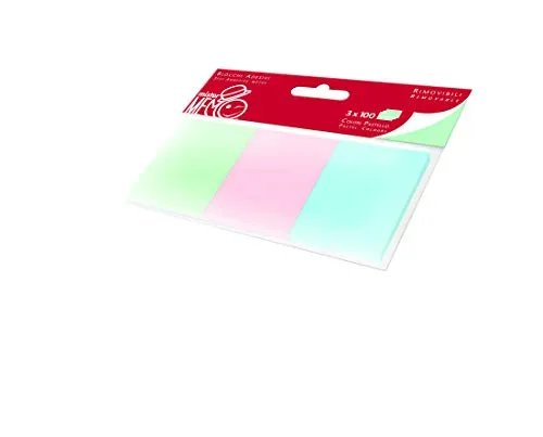 Pigna Stickers Blisters - Stickers/foglietti adesivi - Colori pastello assortiti - f.to 3,8X5 cm ff 100 X 3