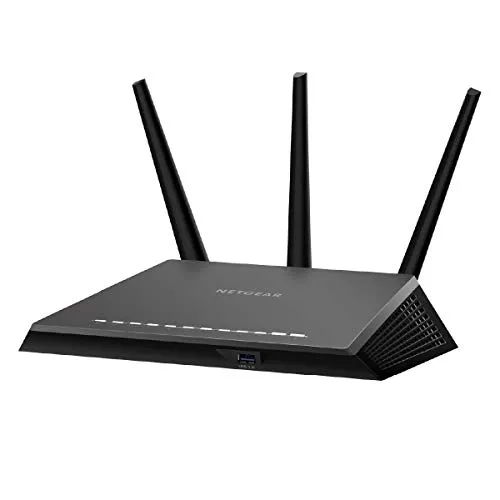 Netgear R7000 Router WiFi Nighthawk, Dual Band AC1900, Sicurezza Informatica Armor per lo smart working, 4 porte Gigabit