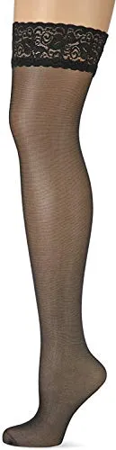 Nur Die - Calze transparenti, donna Nero (Schwarz (schwarz 094)) M/L