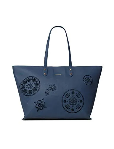 Desigual Bols_inés Cortland - Borsa da donna, 15 x 29,5 x 36,5 cm, Blu (Blu (Azul Espacial)), 15x29.5x36.5 cm (B x H x T)