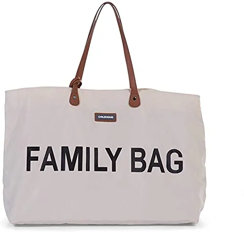 CHILDHOME, Family Bag, borsa per il cambio, borsa fasciatoio borsa da viaggio/weekend, grande capacità, custodia staccabile inclusa, greggio e nero