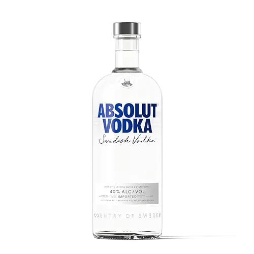 Absolut Vodka, Vodka svedese, Grano e acqua di Ahus , Senza zuccheri aggiunti, 40% Vol., 1 L
