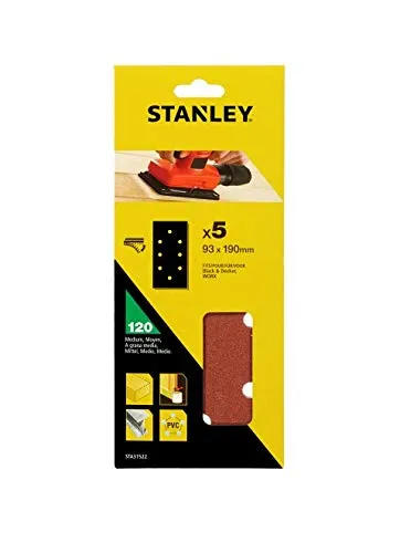 STANLEY STA31522-XJ 5 hojas de lija perforadas