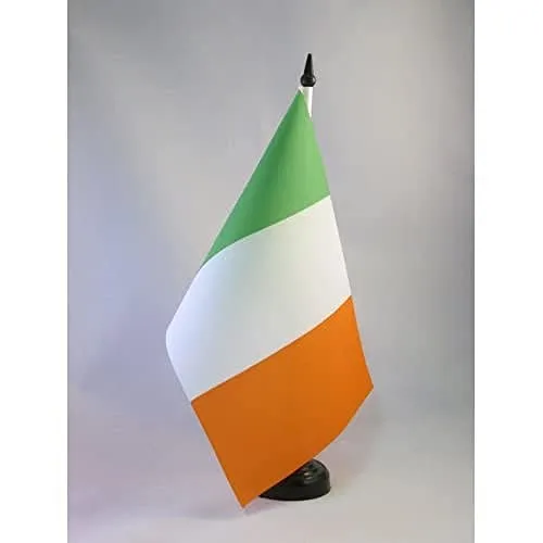 BANDIERA DA TAVOLO IRLANDA 21x14cm - PICCOLA BANDIERINA IRLANDESE 14 x 21 cm - AZ FLAG