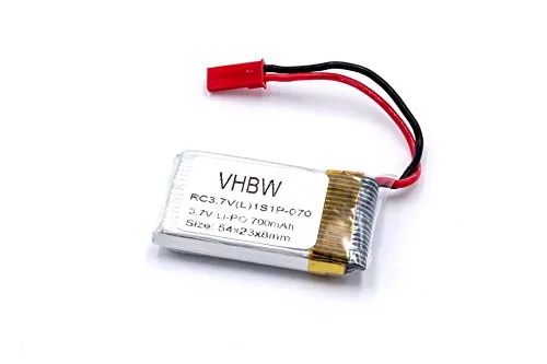 vhbw Batteria Li-Polymer 700mAh (3.7V) Mini-JST per Modellismo Come Revell DIDP1100, Revell 23951, 44192.