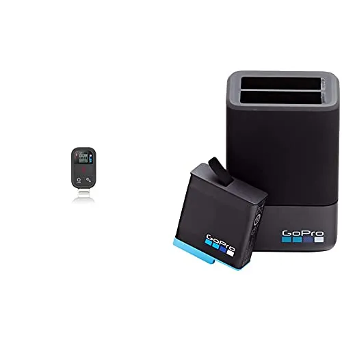 GoPro Smart Remote & Caricabatteria doppio + Batteria (HERO8 Black/HERO7 Black/HERO6 Black) Accessorio ufficiale