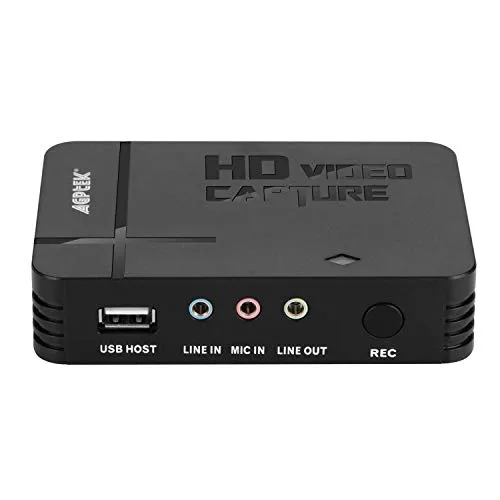 1080p HDMI YPbPr Game Capture HD Video registratore con Mic-in per Xbox 360/One PS3 PS4 - Extra Voice registrati Tramite HDMI o YPbPr