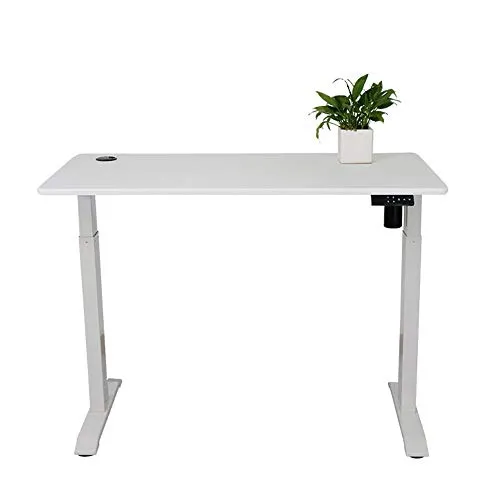 SuDeLLong Stand up Desk Elettrico Supporto Elettrico Up Desk Workstation con Desktop Ergonomic Memory Controller Piedi Regolabile in Altezza (Color : White, Size : 118x60cm)