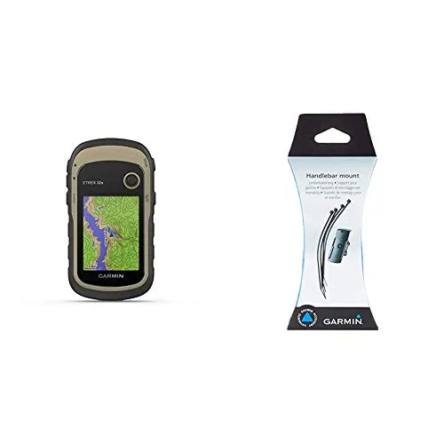 Garmin ETREX 32x, Navigatore portatile a colori da 2,2" e mappa TopoActive preinstallata 010-11023-00 Staffa per Montaggio a Tubolare per GPS Serie Dakota, GPSmap 62, Oregon, Etrex