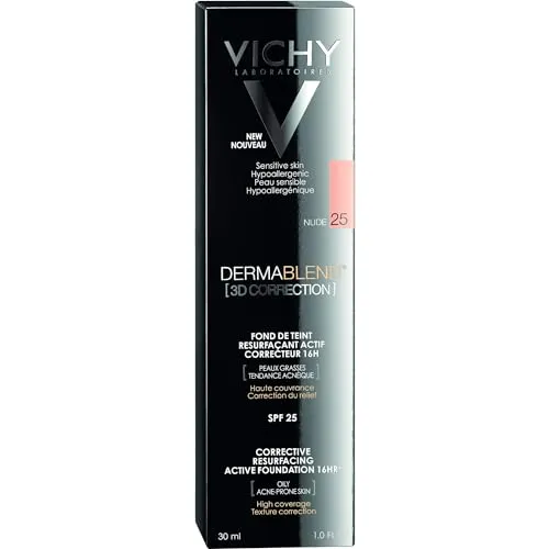 Vichy Dermablend 3D Fondotinta, con SPF 25, confezione da 30 ml
