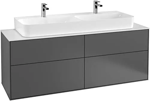 Villeroy und Boch Finion Vanity Unit G20200, 1600x603x501mm, con Illuminazione a LED, Piastra di Copertura Bianco Opaco, colorazione: Sole - G20200HE