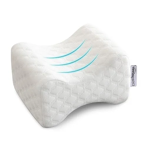 Amazon Basics - Farfalla Cuscino per le gambe, Bianco, 25 x 20 x 15 cm