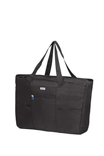 Samsonite Global Travel Accessories - Foldable Shopping Tote da viaggio 39 centimeters 1 Nero (Black)