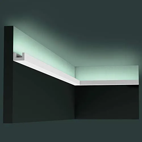 Cornice soffitto parete Orac Decor CX190 AXXENT U-PROFILE cornice per illuminazione indiretta modanatura tipo stucco design classico senza tempo bianco 2 m