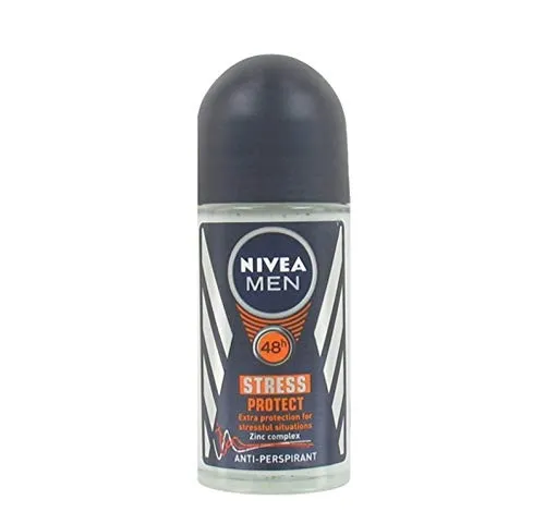 NIVEA – Deodorante Roll-on “Stress Protect” da uomo, 50 ml, 6 pezzi