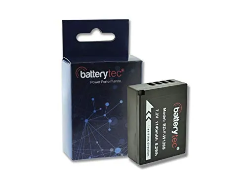 Batterytec® Sostituzione camera battery per Fujifilm NP-W126S, FinePix X-T2 X-T3 X-T10 X-T20 X-T30 X-T100 HS30EXR HS33EX X100F X-A5 X-A10 X-E3 X-ES2 X-H1 X-M1 X-Pro1 X-Pro2.[ 12 mesi di garanzia]