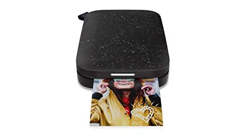 HP Sprocket Stampante Fotografica Istantanea Portatile 5x7.6 cm (Nero) Stampa le immagini su carta adesiva ZINK dai tuoi dispositivi iOS e Android