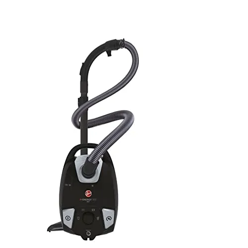 Hoover H-ENERGY300 HE320PET 011 Aspirapolvere Con Sacco, Con Filo, 850W, 3,5L, 72 dBA, Mini Turbo Spazzola, Filtro Epa Lavabile, Raggio di Azione 10m, Nero