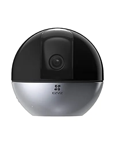 EZVIZ C6W Telecamera wi-fi interno 2K Telecamera Wi-Fi con obiettivo motorizzato 4MP, Visione panoramica a 360°, Visione notturna, Audio Bidirezionale, Compatibilie con Alexa, Rilevamento di persone