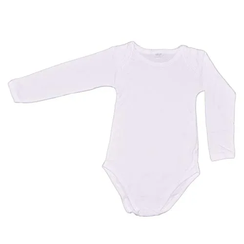 Ellepi 6 Paia di Body Bimbo a Manica Lunga in Caldo Cotone Anallergico con Cuciture Comfort Colore Bianco Senza Maniche. Taglia 9 Mesi