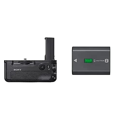 Sony VG-C3EM Impugnatura verticale per Alpha 7M3, 7RM3 e 9, Doppio slot batteria (Nero) & NP-FZ100 Batteria ricaricabile per Fotocamere, Batteria Info Lithium Serie Z 7,2V/16,4Wh, 2280 mAh