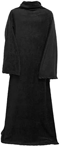 Une Premium Elegante coperta con maniche Soigné Black (140 x 180 cm) perfetta isolamento termico – Coperta termica in pile HUKITECH nero con maniche