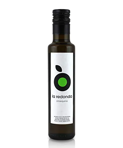 La Redonda – Olio d’oliva extravergine 100% Arbequina – 250 ml – Bottiglia di vetro – Raccolta precoce della nostra azienda agricola in Aragona – Estrazione a freddo – Spremitura unica