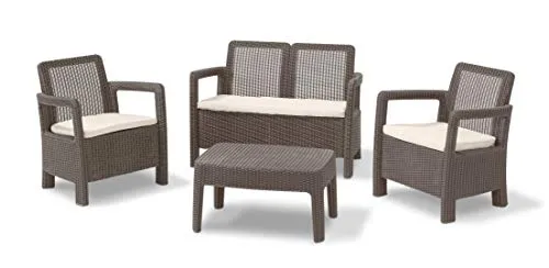 Keter Tarifa Lounge Set Mobili da Giardino, Cappuccino