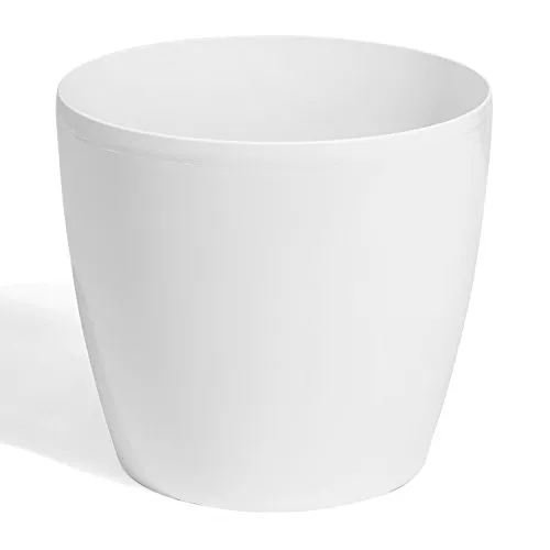 Grande, Bianco, Coubi Rotondo di plastica di Vaso di Fiori – Taglia 4 X L – 55 L, 7 Colori