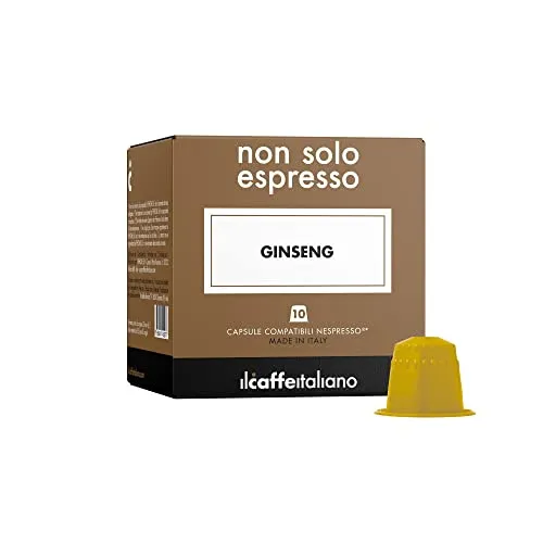 Il Caffè Italiano Capsule Compatibili Nespresso Ginseng - 80pz | Capsule Caffe Compatibili Nespresso, Dal Gusto Distinto e Avvincente | Capsule Nespresso Compatibili Made In Italy | Frhome