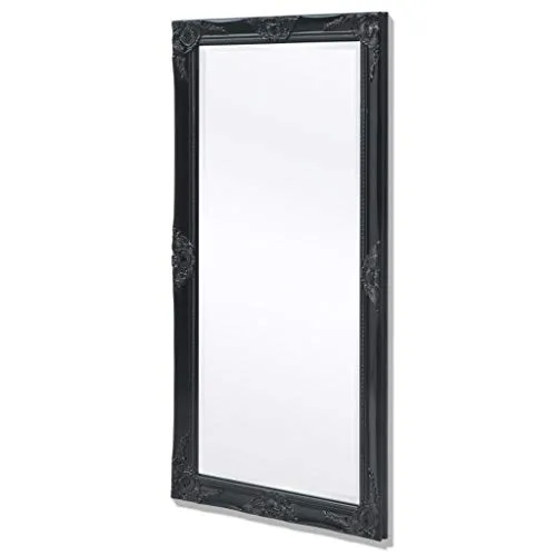 vidaXL Specchio da Parete Stile Barocco 120x60 cm Nero