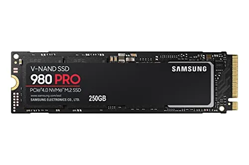 Samsung Memorie MZ-V8P250 980 PRO SSD Interno da 250GB, PCIe NVMe M.2, Nero