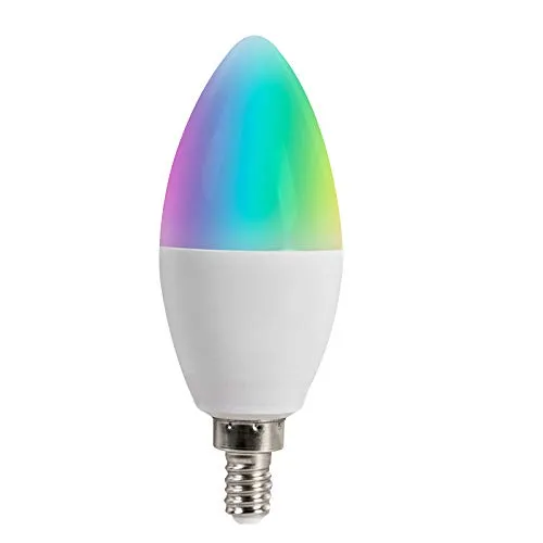 Tuya Zigbee - Lampadina a LED E14, 3,0 Dimm, 5 W, RGB CW Smart con 320 Lumen, controllo Smart Life compatibile con Alexa Google (3000 K + 6000 K)