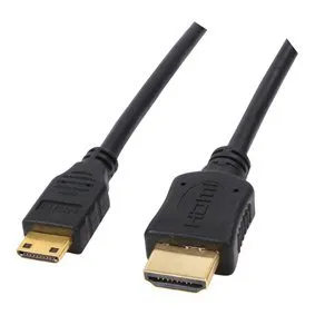 World of Data Cavo HDMI a mini HDMI di alta qualità da 10 m placcato in oro NERO