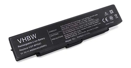 vhbw Batteria LI-Ion per Sony VAIO sostituisce VGP-BPS2, VGP-BPS2B, VGP-BPS2A, VGP-BPL2C, VGP-BPS2C 4400mAh 11.1V