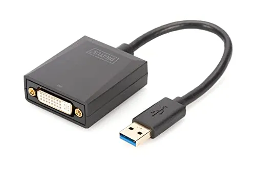 DIGITUS Adattatore grafico USB 3.0, USB A a DVI, full HD, 1920 x 1080 pixel, plastica, nero