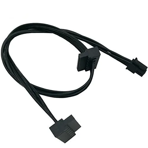 COMeap (2 pacchi Motherboard ATX Mini 4 pin per 2X ad angolo retto SATA Disco rigido disco fisso Alimentazione elettrica Adattatore Cavo per Lenovo 18 pollici (46 cm)