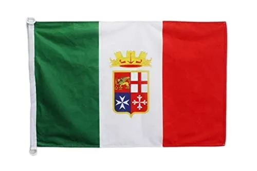 AZ FLAG Bandiera NAVALE Italia Marina Militare 45x30cm - Bandiera MARITIMA Italiana NAVALE 30 x 45 cm Speciale nautismo