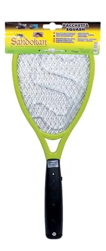 Sandokan - Racchetta Squash fulmina Zanzare stermina insetti elettronica - Mosquito killer